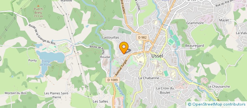 localisation de l'entreprise MONSIEUR JEROME HEURTAUX  USSEL