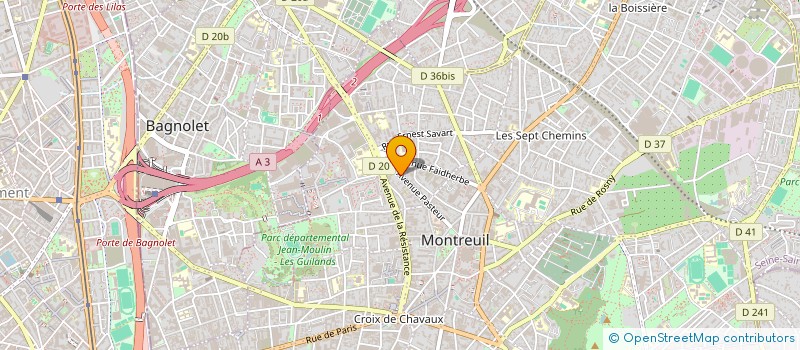 localisation de l'entreprise MONSIEUR JEROME JARRIGE à MONTREUIL