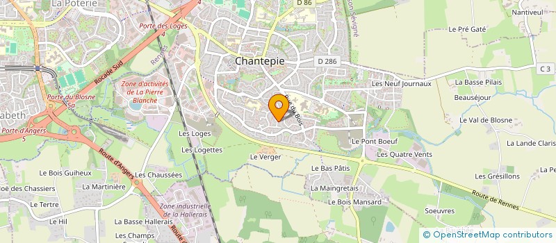 localisation de l'entreprise MONSIEUR JEROME JOLIVET  CHANTEPIE