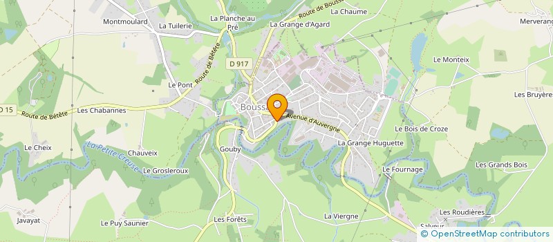localisation de l'entreprise MONSIEUR JEROME JURET-DESFORGES à BOUSSAC