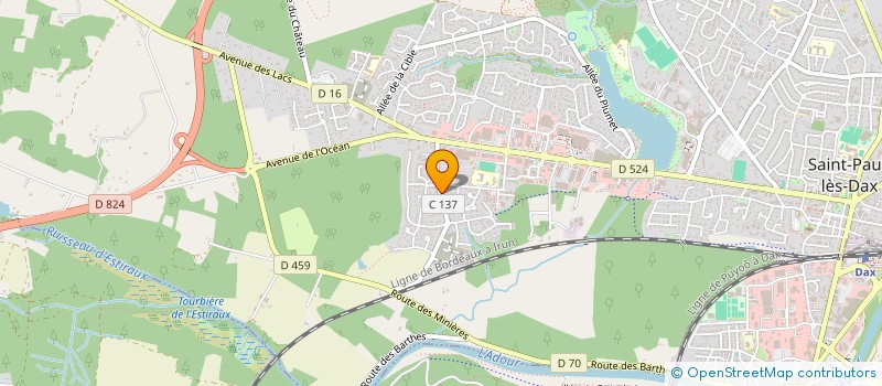 localisation de l'entreprise MONSIEUR JEROME-KARL ALBERT  SAINT-PAUL-LES-DAX