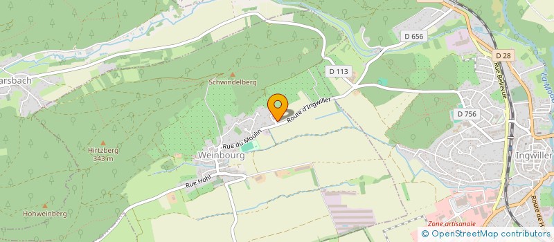 localisation de l'entreprise MONSIEUR JEROME KOESSLER  WEINBOURG