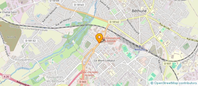 localisation de l'entreprise MONSIEUR JEROME KROKOS à BETHUNE