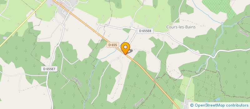 localisation de l'entreprise MONSIEUR JEROME LABORDE  COURS-LES-BAINS