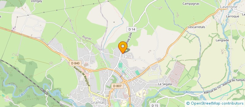 localisation de l'entreprise MONSIEUR JEROME LADOWITCH  GRAMAT