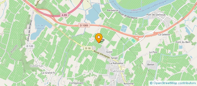 localisation de l'entreprise MONSIEUR JEROME LAFARGUE  GENISSAC