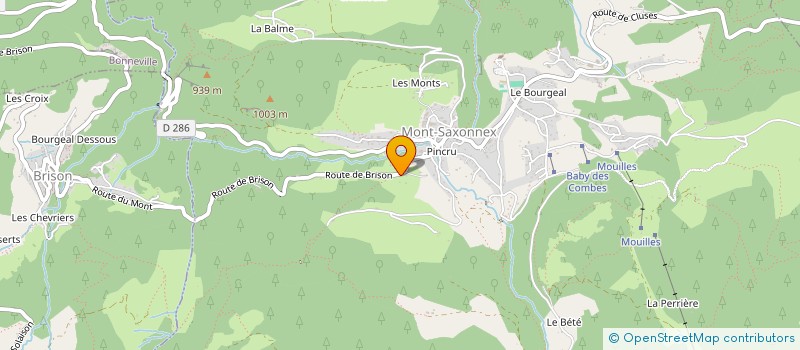 localisation de l'entreprise MONSIEUR JEROME LAFRASSE  MONT-SAXONNEX