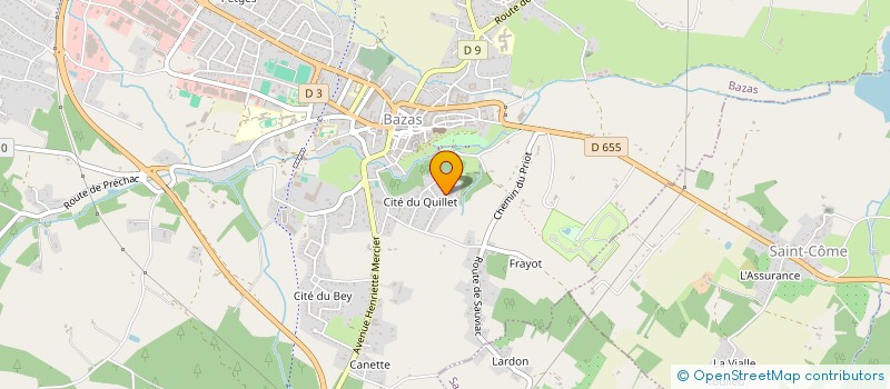 localisation de l'entreprise MONSIEUR JEROME LAMARQUE  BAZAS