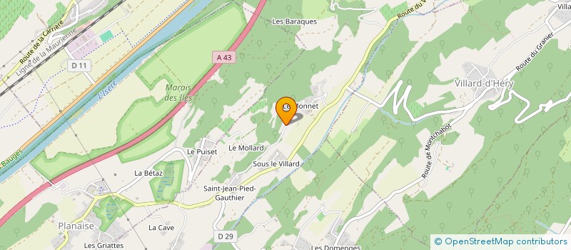 localisation de l'entreprise MONSIEUR JEROME LAVY à COISE ST-JEAN-PD-GAUTHIER