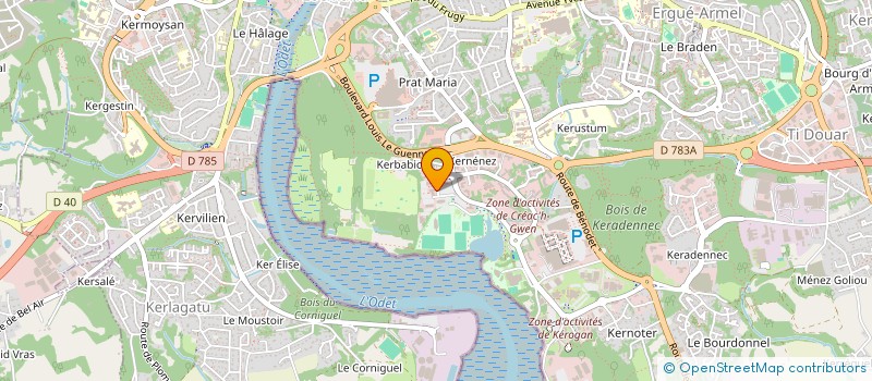 localisation de l'entreprise MONSIEUR JEROME LE BIGOT  QUIMPER