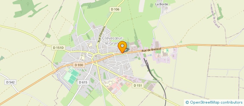 localisation de l'entreprise MONSIEUR JEROME LE DU à CREVECŒUR-LE-GRAND
