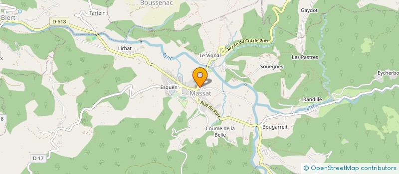 localisation de l'entreprise MONSIEUR JEROME LECOMTE à MASSAT