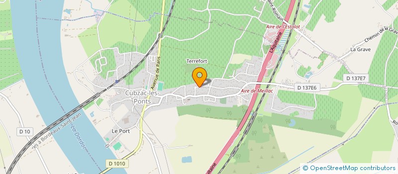 localisation de l'entreprise MONSIEUR JEROME LEPIGEON  CUBZAC-LES-PONTS