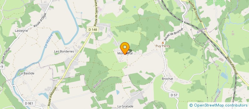 localisation de l'entreprise MONSIEUR JEROME LESAGE  ALLASSAC