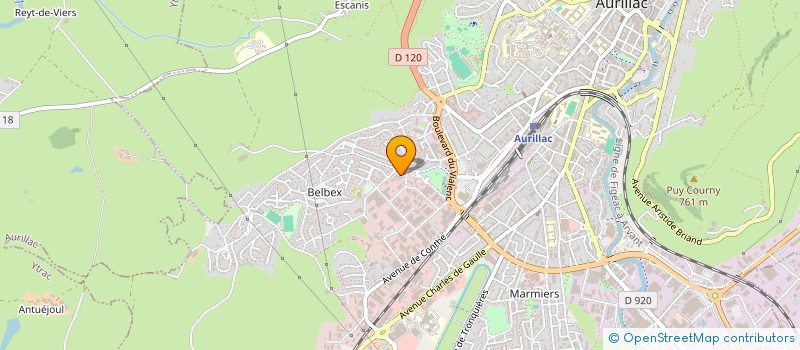 localisation de l'entreprise MONSIEUR JEROME MARTIN à AURILLAC