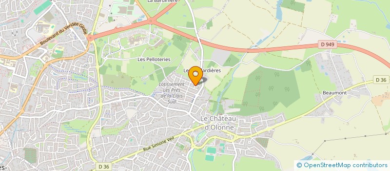 localisation de l'entreprise MONSIEUR JEROME MARTINEAU  LES SABLES D'OLONNE