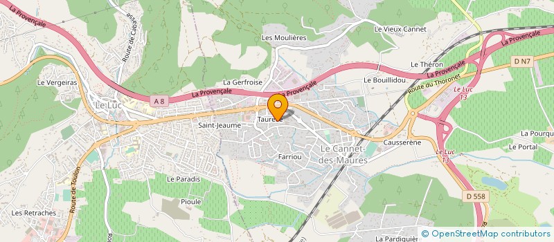 localisation de l'entreprise MONSIEUR JEROME MARTINI à LE CANNET-DES-MAURES