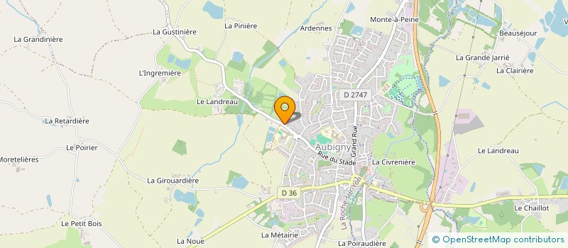 localisation de l'entreprise MONSIEUR JEROME MAUDET  AUBIGNY-LES CLOUZEAUX