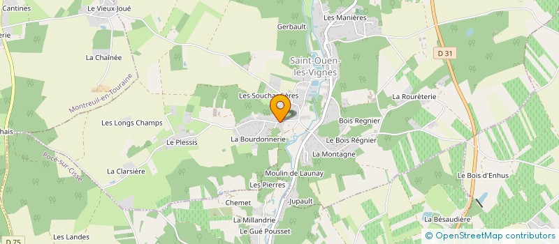 localisation de l'entreprise MONSIEUR JEROME MAUGUERET  SAINT-OUEN-LES-VIGNES