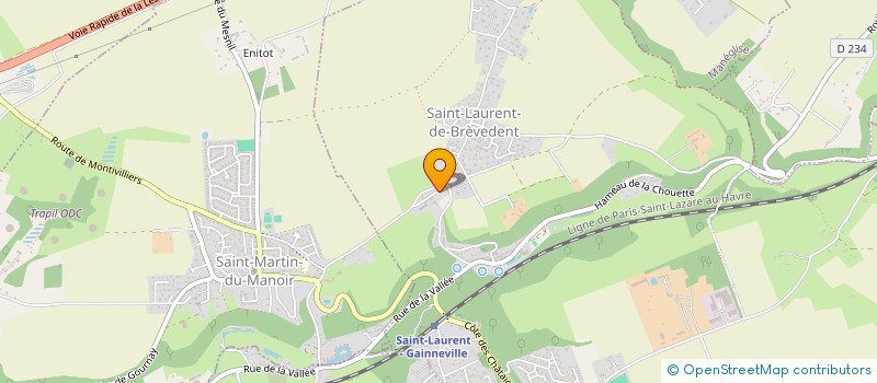 localisation de l'entreprise MONSIEUR JEROME MERVILLE  SAINT-LAURENT-DE-BREVEDENT