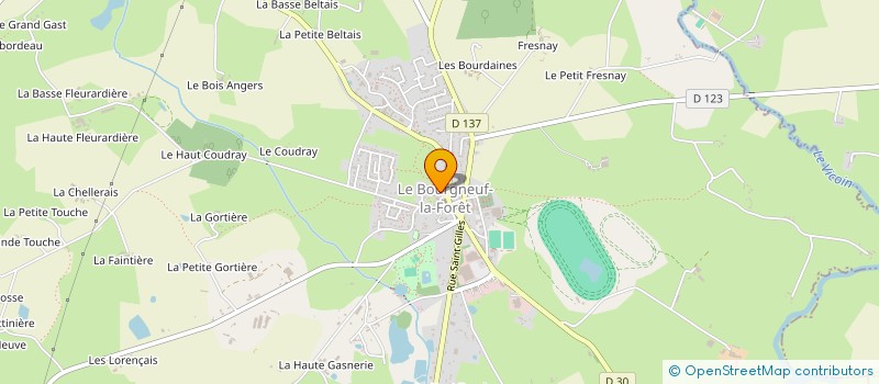 localisation de l'entreprise MONSIEUR JEROME MILLIERE  LE BOURGNEUF-LA-FORET