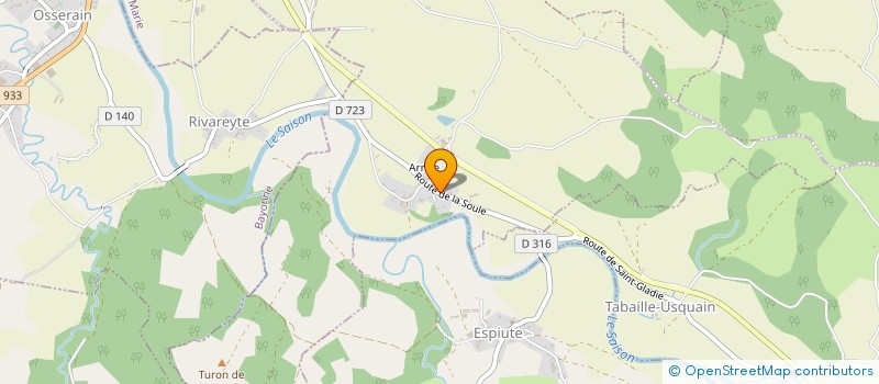 localisation de l'entreprise MONSIEUR JEROME MINJOU  OSSERAIN-RIVAREYTE