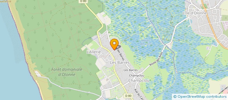 localisation de l'entreprise MONSIEUR JEROME MONNEREAU à LES SABLES D'OLONNE