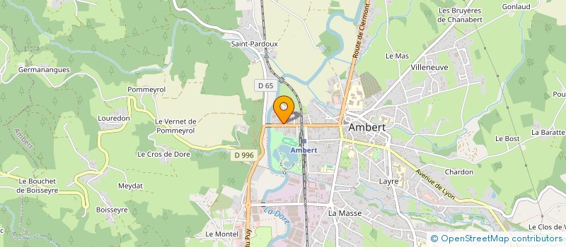 localisation de l'entreprise MONSIEUR JEROME MONTEILHET  AMBERT