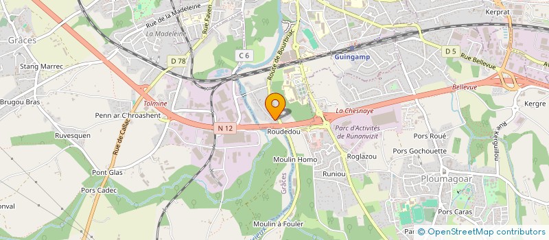 localisation de l'entreprise MONSIEUR JEROME MORIN  GUINGAMP