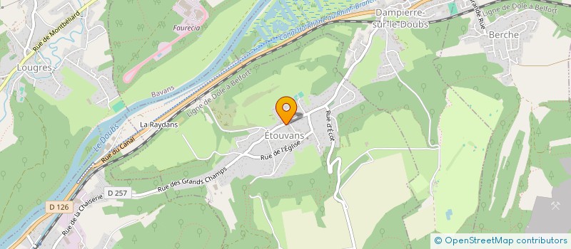 localisation de l'entreprise MONSIEUR JEROME OESCHGER  ETOUVANS