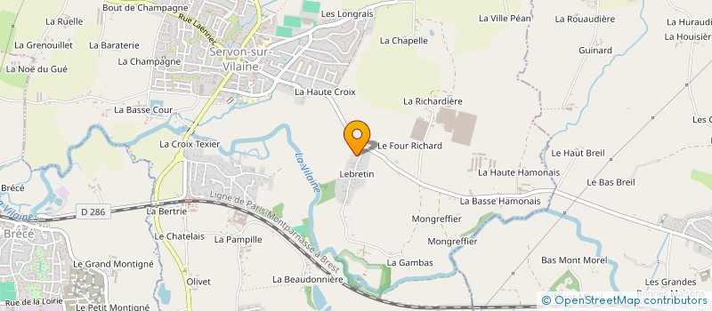 localisation de l'entreprise MONSIEUR JEROME PANNETIER à SERVON-SUR-VILAINE