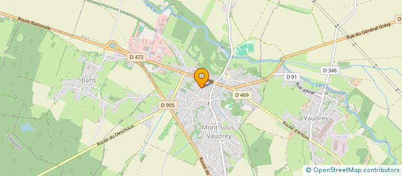 localisation de l'entreprise MONSIEUR JEROME PARIS  MONT-SOUS-VAUDREY