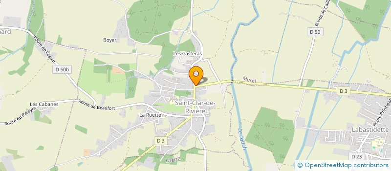localisation de l'entreprise MONSIEUR JEROME PEGOT à SAINT-CLAR-DE-RIVIERE