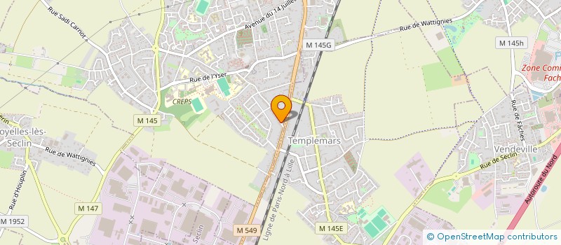 localisation de l'entreprise MONSIEUR JEROME PERIN  WATTIGNIES