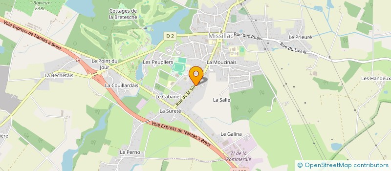 localisation de l'entreprise MONSIEUR JEROME PERRAIS  MISSILLAC