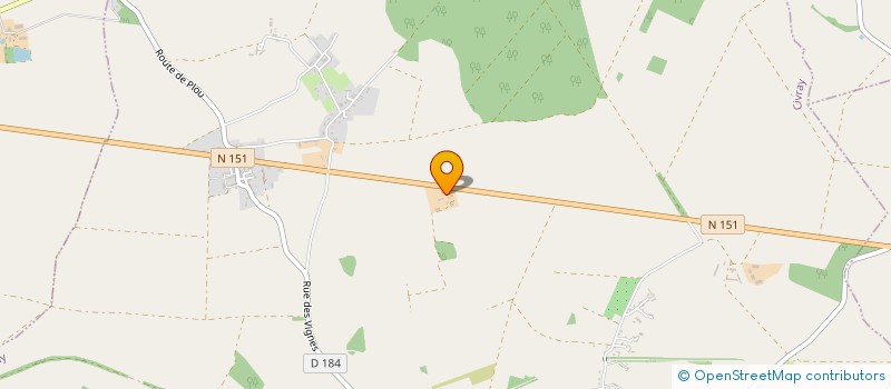 localisation de l'entreprise MONSIEUR JEROME PINAUD  CIVRAY