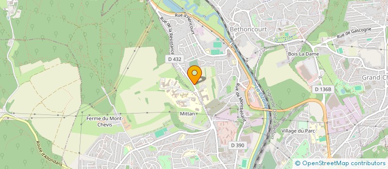 localisation de l'entreprise MONSIEUR JEROME PIQUEREZ  BETHONCOURT