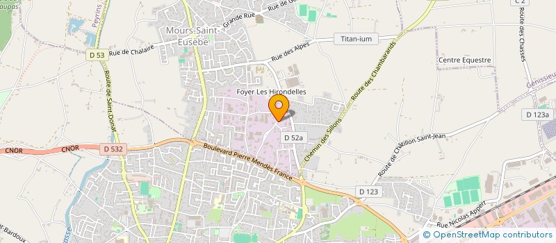 localisation de l'entreprise MONSIEUR JEROME POENSIN  MOURS-SAINT-EUSEBE