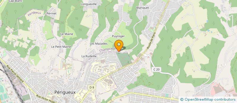 localisation de l'entreprise MONSIEUR JEROME POIRIER  CHAMPCEVINEL