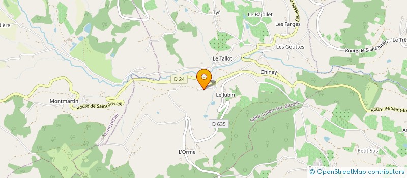 localisation de l'entreprise MONSIEUR JEROME PROTHIERE  SAINT-JULIEN-SUR-BIBOST