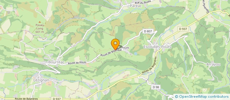 localisation de l'entreprise MONSIEUR JEROME PUJO-POURRET  ESCOUBES-POUTS