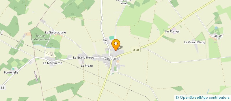 localisation de l'entreprise MONSIEUR JEROME QUENARD  CIGOGNE