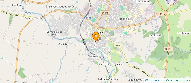 localisation de l'entreprise MONSIEUR JEROME QUIDEY  BELLAC