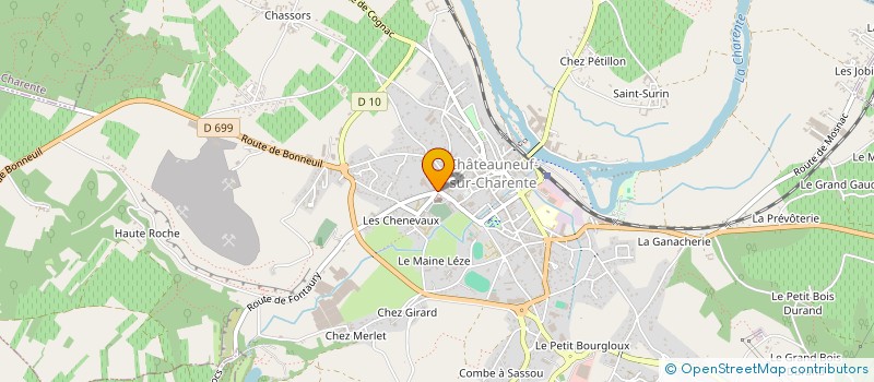 localisation de l'entreprise MONSIEUR JEROME RAFFE à CHATEAUNEUF-SUR-CHARENTE
