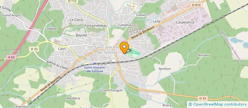 localisation de l'entreprise MONSIEUR JEROME RAFFOUX  SAINT-VINCENT-DE-TYROSSE