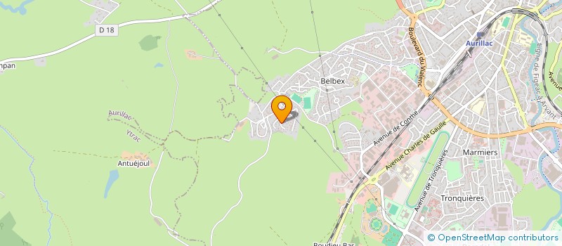 localisation de l'entreprise MONSIEUR JEROME ROQUES à AURILLAC