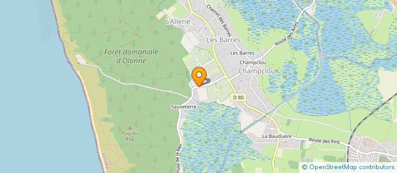 localisation de l'entreprise MONSIEUR JEROME ROUSSEAU à LES SABLES D'OLONNE