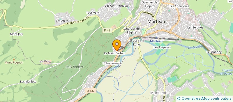 localisation de l'entreprise MONSIEUR JEROME ROUSSEL-DELIF  MORTEAU