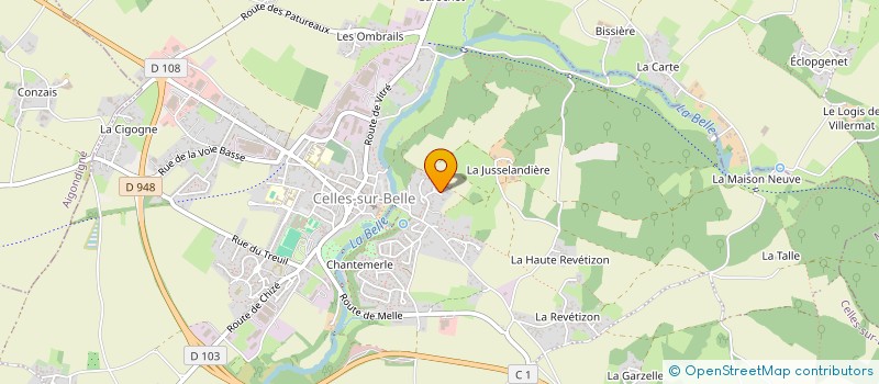 localisation de l'entreprise MONSIEUR JEROME ROUSSELOT  CELLES-SUR-BELLE