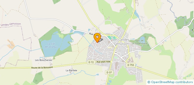 localisation de l'entreprise MONSIEUR JEROME ROUTHIAU  LES LANDES-GENUSSON